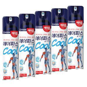 유한양행 해피홈 뿌리는 에어파스 쿨 300ml 5개