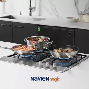 나비엔매직 3구 빌트인 가스레인지 매립형 가스쿡탑 전기코드식 스텐 타공 560x480 GRB-3203