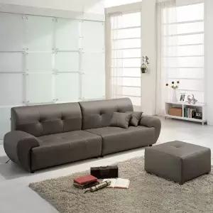 국내생산 CL라텍스 4인 가죽+스툴 소파세트 BJ5322R(착불)