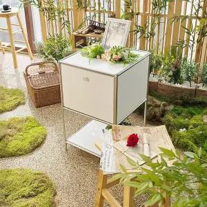 [채우리]파이토 미드센츄리 모듈 2단 400 윗서랍 선반 협탁 사이드테이블