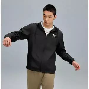 [롯데백화점]언더아머 남성 UA 라이벌 우븐 윈드브레이커 바람막이 방풍자켓 1390149-001