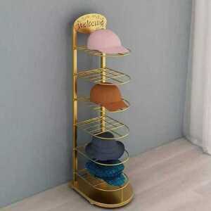 모자 선반 거치대 진열대 원형 걸이대 행거 렉 3단 50cm