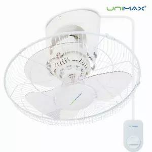 유니맥스 16인치(40CM) 대형 천장형 선풍기 3단 풍속조절 360도 회전 천장선풍기 천장용선풍기 921W