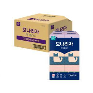피부저자극 미니플러스 250매 12입 4개 총48개 1박스 각티슈 모나리자 미용티슈