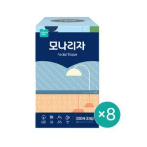 모나리자 아로마향 300매 3입 8개 총24입 1박스 향기나는 퍼퓸 각티슈 미용티슈