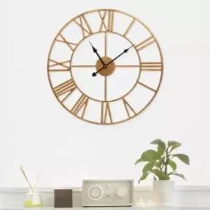 빈티지 로마숫자 무소음 벽시계 50cm)거실 원형벽시계 벽걸이시계 인테리어시계