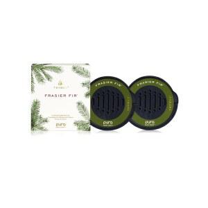Thymes Frasier Fir Pura 카 리필 - 방향제와 함께 사용 시베리안 퍼스, 시더우드, 샌달우드 노트가 포함된 향 액세서리 2팩, 전용