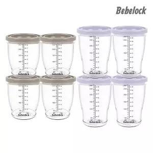 [보리보리/베베락]아이와 밀폐 이유식용기 240ml(4P)+280ml(4P)