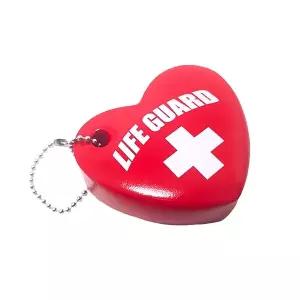 +LIFE GUARD 물에뜨는 하트열쇠고리 NBR폼 라이프가드 키링