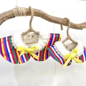 강아지 한복 색동 리본 케이프 S 1P 애견 명절 반다나