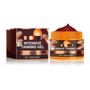 태닝 액셀러레이터 젤 선베드 크림 천연 브론징 야외 선탠 로션 패스트 비타민 E 부스터 당근 오일 다크 태너