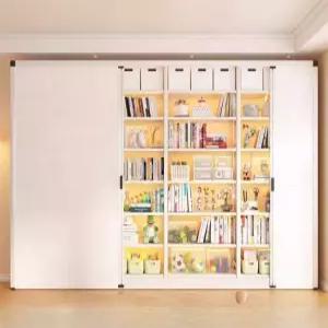 슬라이딩 도어 홀딩 가리개 책장 간단 무타공 피티션