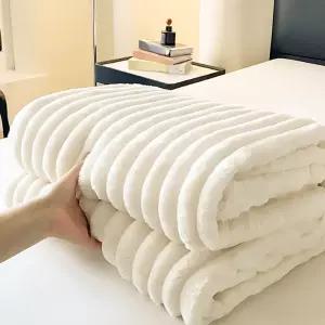 겨울 무릎 담요 숄 블랭킷 도톰한 양면 극세사 퀄팅 소형 70X100