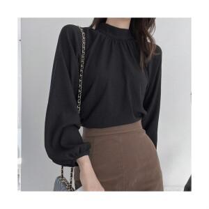 러브레터 홀터넥 벌룬 긴팔 블라우