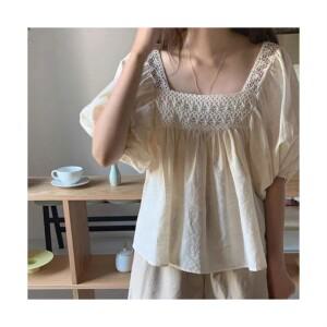 로엠 여성 루즈핏 퀘넥 블라우