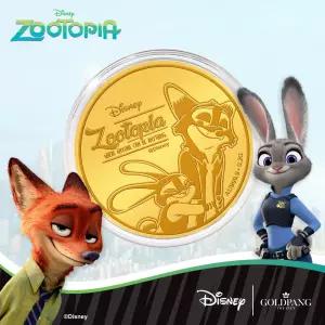 [디즈니] 24k 주토피아 닉&주디 캐릭터 순금코인 0.2g + 프리미엄 가죽패키지