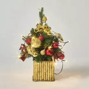 [텐바이텐]비솜 미니 고급트리 45cm 60cm 풀세트 화분 전구 오너먼트 장식 포함