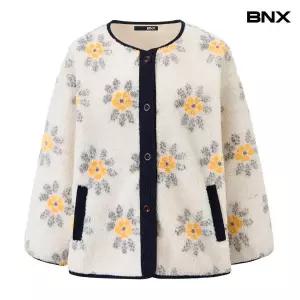 [롯데백화점]비엔엑스 플라워 부클 노카라 플리츠 자켓 (BX4JK014L0)