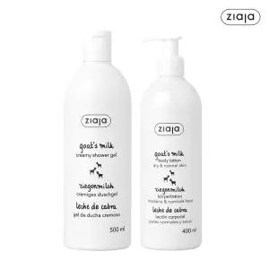 [15%+카드12%] 지아자 산양유 바디워시 500ml + 산양유 바디로션 400ml
