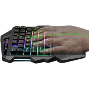 무선 블루투스 한손 키보드 모바일 한손키보드 숫자키패드 멀티미디어 소형 fps V21