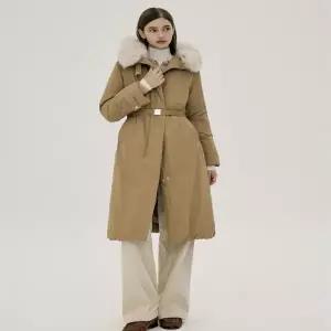 [롯데백화점]나이스클랍 WOW 퍼 패치 벨티드 롱 패딩 (N254PWDB17)