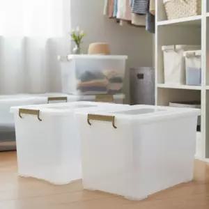 국산 대형 플라스틱 리빙박스 120L 2개 옷 수납함 정리함 보관함 대용량