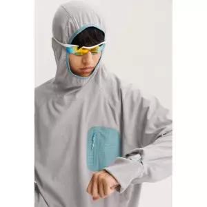 Waffle Grid Hood Anorak 경량 벨벳 후드 맨투맨 남성용 봄 가을 와플 긴