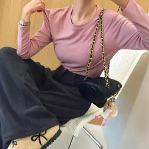 겨울찰랑 레이온 피치기모 기본핏 라운드 스판 긴팔티셔츠 (5color)