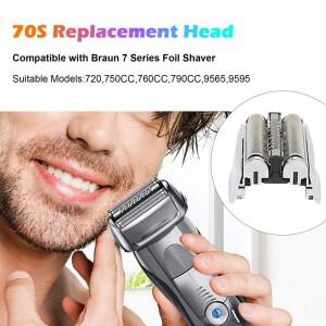 Y50A70S 브라운 호환용 7 시리즈 포일 면도기 모델호환용 전기 헤드 교체 부품720 750CC 9565 95953팩