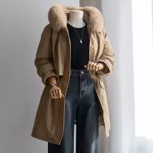 (안나앤플러스) 코든 트렌치 퍼 패딩[패딩EA433] 빅사이즈