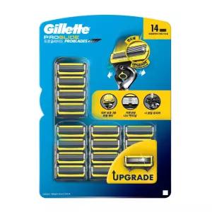 질레트 면도날 프로쉴드 옐로우 14개 5중날 퓨전 매뉴얼 대용량 정품