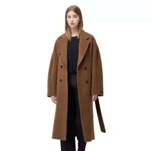 [롯데백화점]시슬리 코넬 벨티드 더블 롱 코트 SACT44561