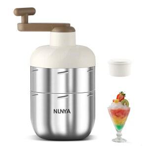 스 면도기 및 스노우 콘 기계 - 프리미엄 휴대용 분쇄기 무료 박스가 있는 빙수 대형 컵 스테인리스 스틸, 청소, 선물, 수작업, 에너지 소비 없음