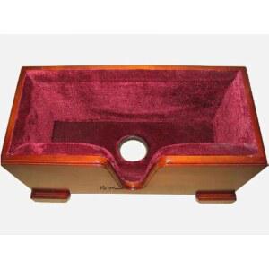 [미국배송] 비오 뮤직 첼로 나무 스탠드 버건디 벨벳 플러시 쿠션