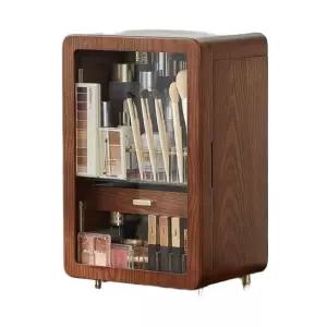 원목 화장품 정리함 수납 향수 소품 정리대 트레이 립스틱 선반 빈티지 다용도 레트로 미니