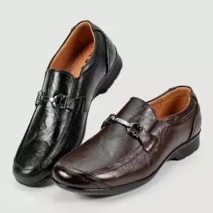 남자 캐주얼 로퍼 소가죽 구두 장식포인트 신사화 키높이 격식슈즈 (WFJ5OZ7)