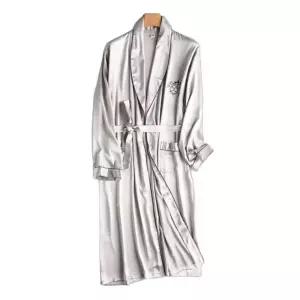 남성 실크 가운 파자마 부드러운 잠옷 샤워 목욕