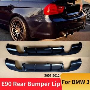 [호환품]BMW 호환 3 시리즈 E90 E92 E93 M 스포츠 2005-2012용 리어 호환 범퍼 디퓨저 립 에어 댐 장식 바