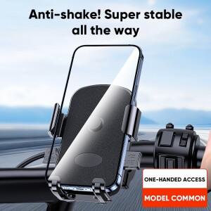 야외 전기 자전거 거치대 충격 방지 라이딩 내비게이션 배터리 구동 바이크 오토바이  라이더용 휴대폰 핸