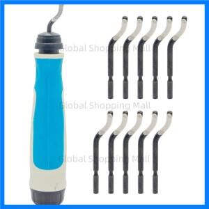 디버링 도구 키트 NG1000 엣지 디버링 커터 세트 플라스틱 손잡이 및 11pcs BS1010 블레이드 금속 플라스틱