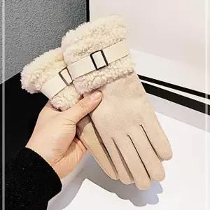 무스탕장갑 보온 뽀글이 여성 터치장갑 벨트 기모 따뜻한 UWFG1LYL