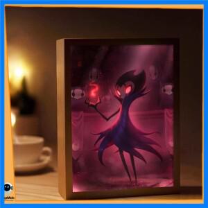 홀로우 나이트 라이트 박스 나이트 램프 아트 패널 게임 장식 LED 디스플레이 3D 프린트 아크릴 보드 창의