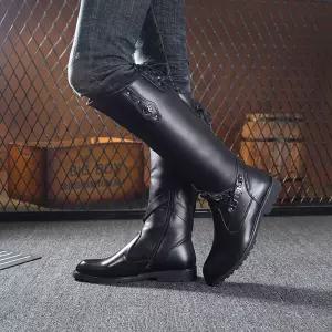 남자 롱부츠 장군화 빅사이즈 남성 라이딩 승마 패션 블랙