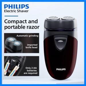 필립스 PQ206 전기 면도기 2AA 배터리 유형 경제적 미니 남성 휴대용 고속 면도기 더블 커터 헤드 수염 트