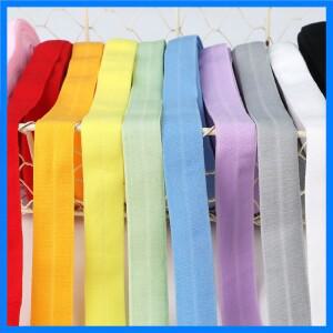 스판덱스 폴드 오버 밴드 탄성 바이어스 바인딩 테이프 리본 패치워크 퀼팅 웨빙 트림 밑단 슬리브 양재 바