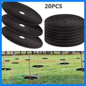 재사용 가능한 부직포 나무 멀치 링 나무 잡초 장벽 매트 분해 가능한 사용 성장 억제 및 식물 뿌리 보호 2