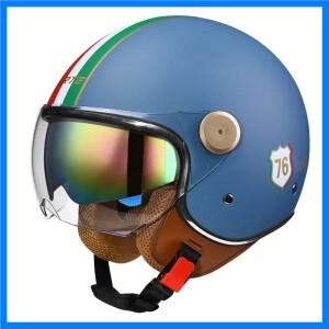 3/4 오픈 페이스 남성용 및 여성용 오토바이 헬멧 바이커 헬멧 레트로 전기 자전거 스쿠터 ABS 쉘 오토바이