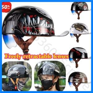 레트로 오토바이 헬멧 인증 보호 모자 빈티지 남성 여성 야구 모자 하프 헬멧 승마 레이싱 모토 헬멧