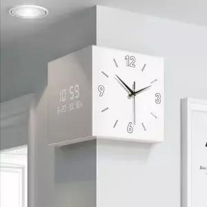 코너벽시계 특이한 LED 벽걸이 조명 전자 이쁜 코너