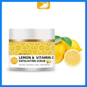 Ottilavie 레몬 비타민 E 스크럽 모든 피부 타입 남성 및 여성 얼굴 목 및 바디에 적합합니다. 범용 물리